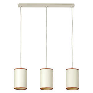 CITY LUX ПЕНДЕЛ ХОЛИДЕЙ КРЕМ, АБАЖУРИ ТЕКСТИНЕЛ КРЕМ, 3XE27