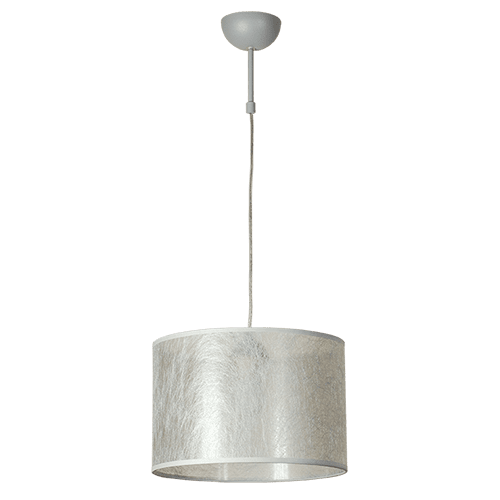 CITY LUX ПЕНДЕЛ СЕТА ТИТАН, АБАЖУР БАСАРИ СРЕБРО, 1XE27