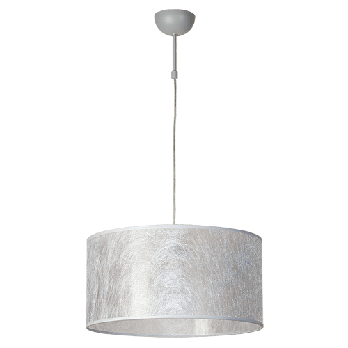 CITY LUX ПЕНДЕЛ СЕТА ТИТАН, АБАЖУР БАСАРИ СРЕБРО, 1XE27