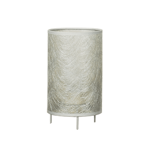 CITY LUX НАСТОЛНА ЛАМПА СЕТА ТИТАН, АБАЖУР БАСАРИ СРЕБРО, 1XE27