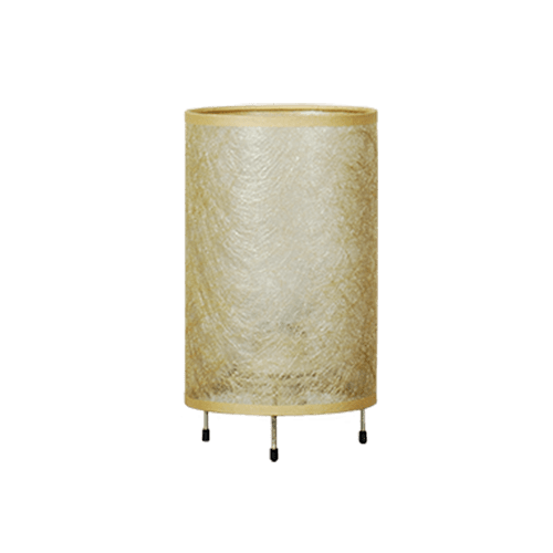 CITY LUX НАСТОЛНА ЛАМПА СЕТА НИКЕЛ, АБАЖУР БАСАРИ ЗЛАТО, 1XE27