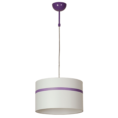 CITY LUX ПЕНДЕЛ МОНМАРТЪР ЛИЛАВ, АБАЖУР ШИНЦ БЯЛ, 1XE27