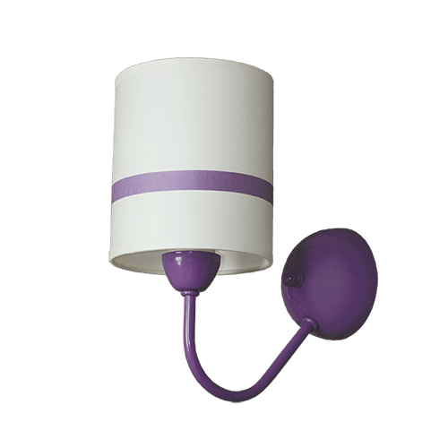 CITY LUX АПЛИК МОНМАРТЪР ЛИЛАВ, АБАЖУР ШИНЦ БЯЛ, 1XE27