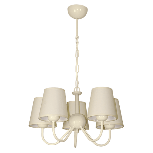 CITY LUX ПОЛИЛЕЙ РЕЙНБОУ КРЕМ, АБАЖУРИ ШИНЦ КРЕМ, 5XE27