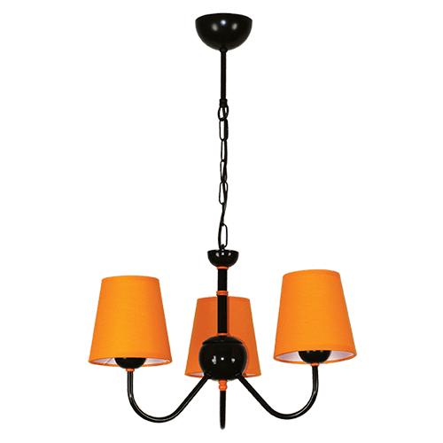 CITY LUX ПОЛИЛЕЙ ТУИСТ ЧЕРЕН, АБАЖУРИ ШИНЦ ОРАНЖ, 3XE27