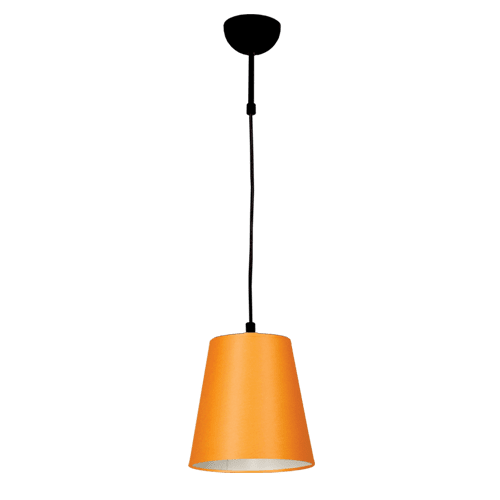 CITY LUX ПЕНДЕЛ ТУИСТ ЧЕРЕН, АБАЖУР ШИНЦ ОРАНЖ, 1XE27