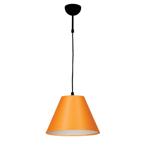 CITY LUX ПЕНДЕЛ ТУИСТ ЧЕРЕН, АБАЖУР ШИНЦ ОРАНЖ, 1XE27