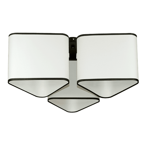 CITY LUX ПЛАФОН МОДЕНА ЧЕРЕН, АБАЖУРИ ШИНЦ БЯЛ, 3XE27