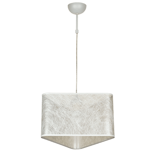 CITY LUX ПЕНДЕЛ ТИТАН, АБАЖУР БАСАРИ СРЕБРО, 1XE27