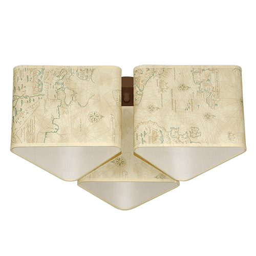 CITY LUX ПЛАФОН МАГЕЛАН ПАТИНА, АБАЖУРИ ГЛОБУС, 3XE27