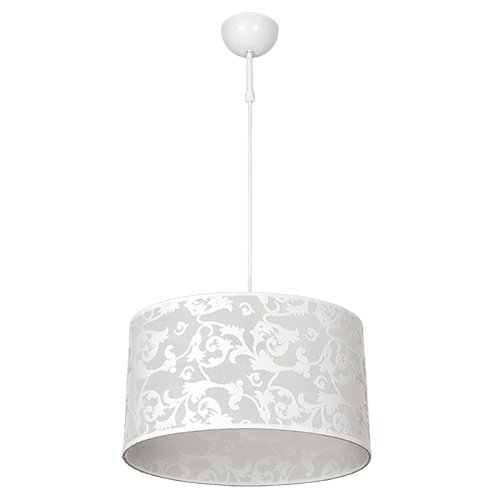 CITY LUX ПЕНДЕЛ НОРМАНДИЯ ЕЛИПСА БЯЛ, АБАЖУР НОРМАНДИЯ БЯЛ, 1XE27