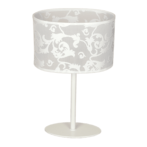 CITY LUX НАСТОЛНА ЛАМПА НОРМАНДИЯ ЕЛИПСА БЯЛ, АБАЖУР НОРМАНДИЯ БЯЛ, 1XE27