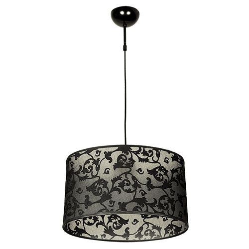 CITY LUX ПЕНДЕЛ НОРМАНДИЯ ЕЛИПСА ЧЕРЕН, АБАЖУР НОРМАНДИЯ ЧЕРЕН, 1XE27