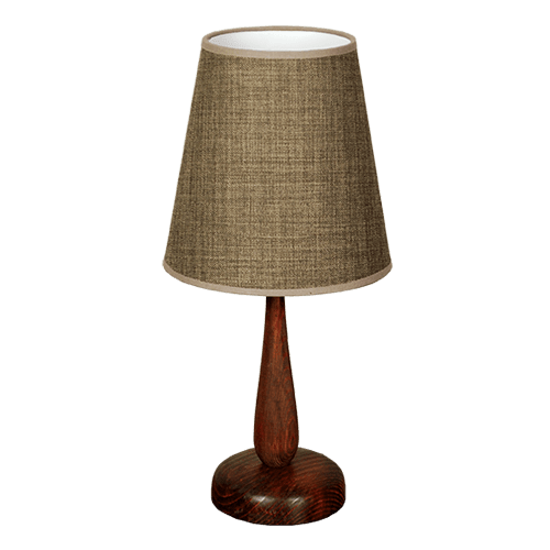 CITY LUX НАСТОЛНА ЛАМПА КУБА ПАЛИСАНДЪР, АБАЖУР САМИ КАФЯВ, 1XE27