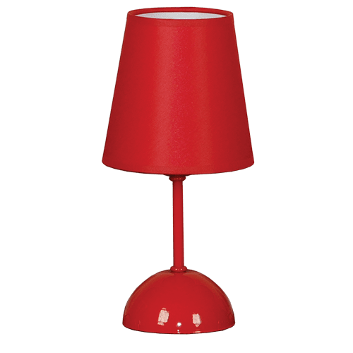 CITY LUX НАСТОЛНА ЛАМПА ПОНИ ЧЕРВЕН, АБАЖУР ШИНЦ ЧЕРВЕН, 1XE27