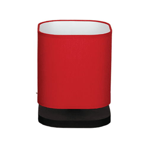 CITY LUX НАСТОЛНА ЛАМПА КУБО ВЕНГЕ, АБАЖУР ШИНЦ БОРДО, 1XE27