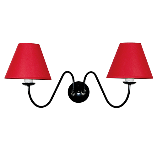 CITY LUX АПЛИК ЕЛЕГАНС ЧЕРЕН, АБАЖУРИ ШИНЦ БОРДО, 2XE27