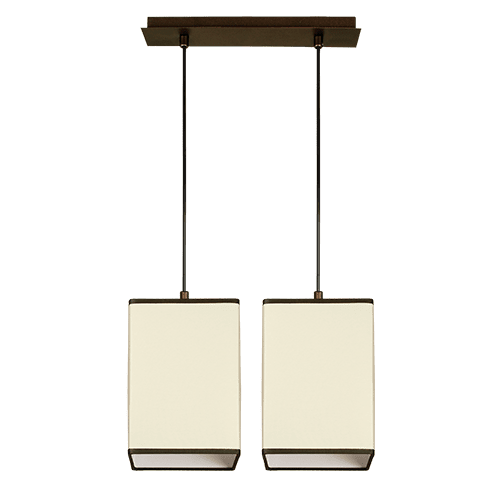 CITY LUX ПЕНДЕЛ МИЛАНО ПАТИНА, АБАЖУРИ ШИНЦ КРЕМ, 2XE27