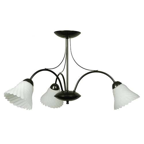 CITY LUX ПЛАФОН БОСТЪН ЧЕРЕН НИКЕЛ, 3XE27