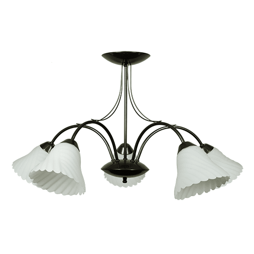 CITY LUX ПЛАФОН БОСТЪН ЧЕРЕН НИКЕЛ, 5XE27