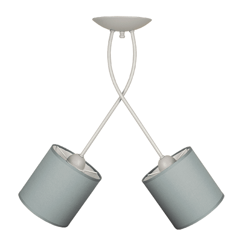 CITY LUX ПЛАФОН ГРАЦИЯ ТИТАН, АБАЖУРИ КОТЪН СВЕТЛОСИВ, 2XE27