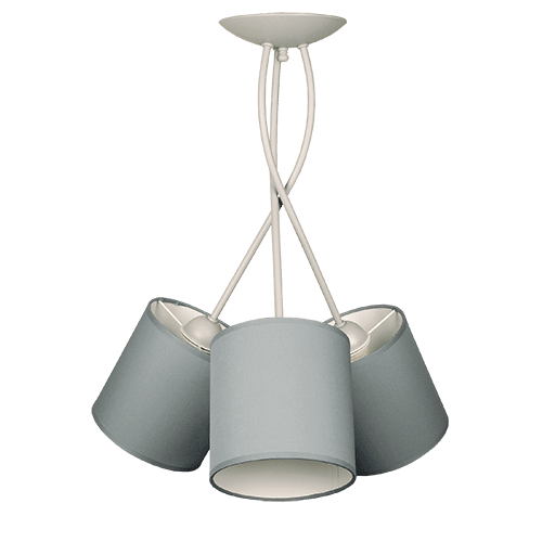 CITY LUX ПЛАФОН ГРАЦИЯ ТИТАН, АБАЖУРИ КОТЪН СВЕТЛОСИВ, 3XE27