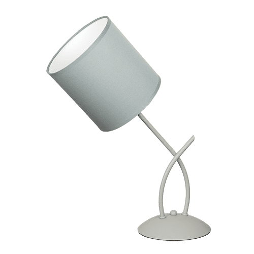 CITY LUX НАСТОЛНА ЛАМПА ГРАЦИЯ ТИТАН, АБАЖУР КОТЪН СВЕТЛОСИВ, 1XE27