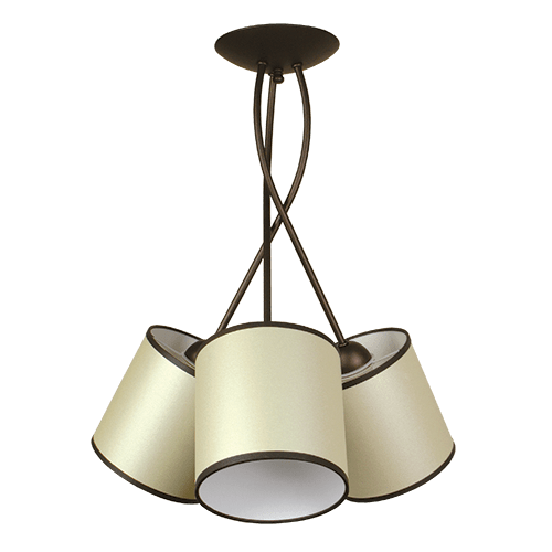 CITY LUX ПЛАФОН ГРАЦИЯ ПАТИНА, АБАЖУРИ ПЕРЛА, 3XE27