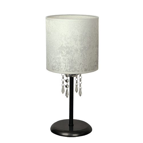 CITY LUX НАСТОЛНА ЛАМПА МАРСИЛИЯ ЧЕРЕН НИКЕЛ, АБАЖУР ГАЛАТА КРЕМ, 1XE27