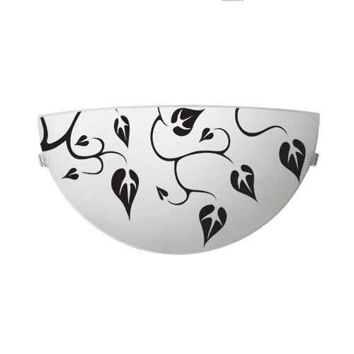 CITY LUX АПЛИК ЛИАНА, Ø300/2, ЧЕРЕН/БЯЛ, 1XE27