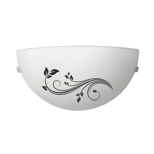 CITY LUX АПЛИК ГАРДЕНИЯ, Ø300/2, ЧЕРЕН/БЯЛ, 1XE27