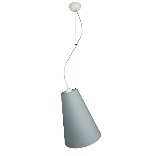 CITY LUX ПЕНДЕЛ ПИЗА БЯЛ, АБАЖУР КОТЪН СВЕТЛОСИВ, 1XE27