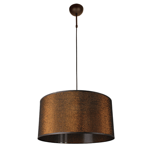 CITY LUX ПЕНДЕЛ РИВИЕРА ПАТИНА, АБАЖУР МОНТЕ КАРЛО МЕД, 1XE27