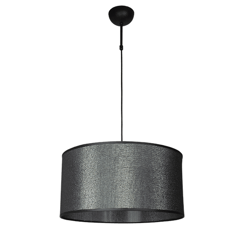 CITY LUX ПЕНДЕЛ РИВИЕРА АНТРАЦИТ, АБАЖУР МОНТЕ КАРЛО МЕТАЛИК, 1XE27