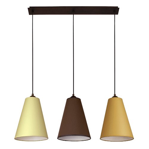 CITY LUX ПЕНДЕЛ ШИНЦ - 3 Х КОНУС, Ø200/Ø90, H=250, ПАТИНА, 3XE27