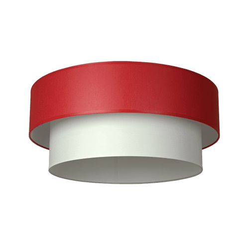 CITY LUX ПЛАФОН АЛБА БЯЛ, АБАЖУРИ ШИНЦ БОРДО + БЯЛ, 1XE27