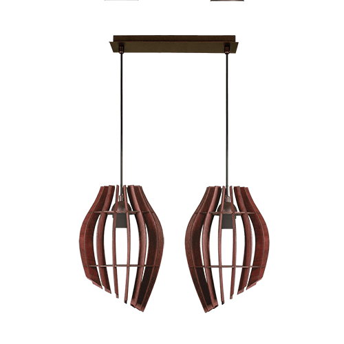 CITY LUX ПЕНДЕЛ ТЮЛИП ПАТИНА + МАХАГОН, 2XE27