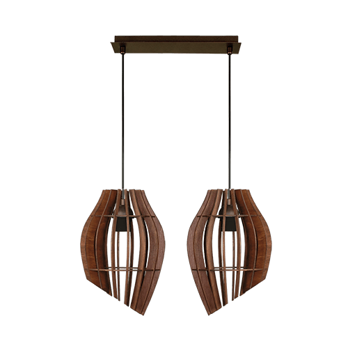 CITY LUX ПЕНДЕЛ ТЮЛИП ПАТИНА + ПАЛИСАНДЪР, 2XE27