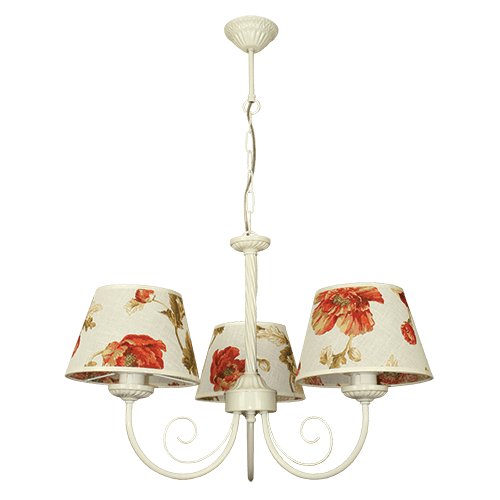 CITY LUX ПОЛИЛЕЙ АМАЛФИ КРЕМ, АБАЖУРИ КАМЕЛОТ, 3XE27