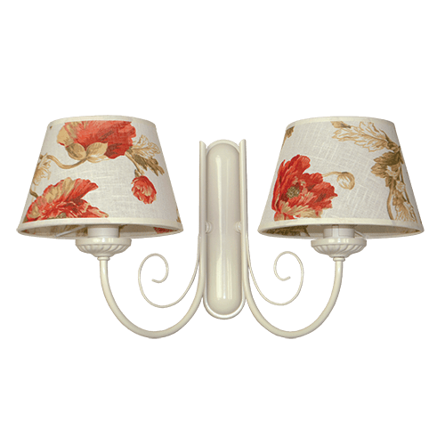 CITY LUX АПЛИК АМАЛФИ КРЕМ, АБАЖУРИ КАМЕЛОТ, 2XE27