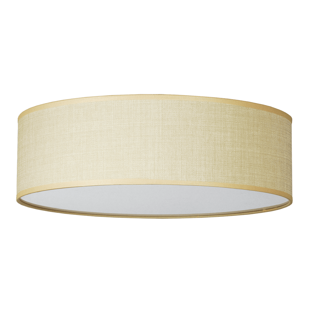 CITY LUX ПЛАФОН МЕТРОПОЛ Ø500 БЯЛ, АБАЖУР САМИ ЕКРЮ, 3XE27