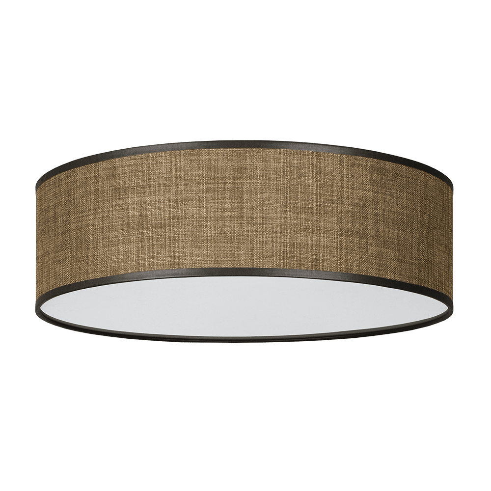 CITY LUX ПЛАФОН МЕТРОПОЛ Ø500 БЯЛ, АБАЖУР САМИ КАФЯВ, 3XE27