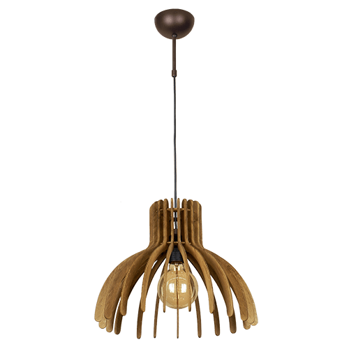 CITY LUX ПЕНДЕЛ АНЕМОНА ПАТИНА + ОРЕХ, 1XE27