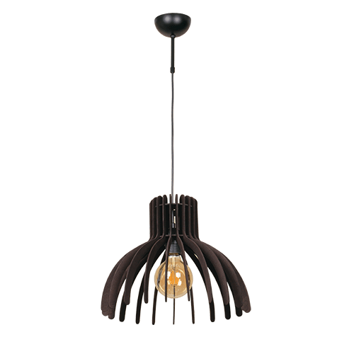 CITY LUX ПЕНДЕЛ АНЕМОНА ЧЕРЕН + ВЕНГЕ, 1XE27