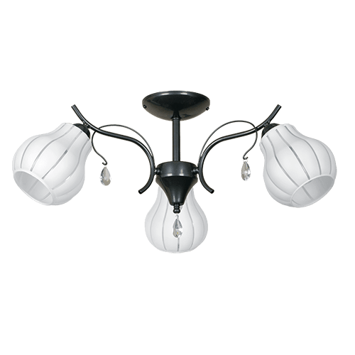 CITY LUX ПЛАФОН КАПРИ ЧЕРЕН НИКЕЛ, 3XE27