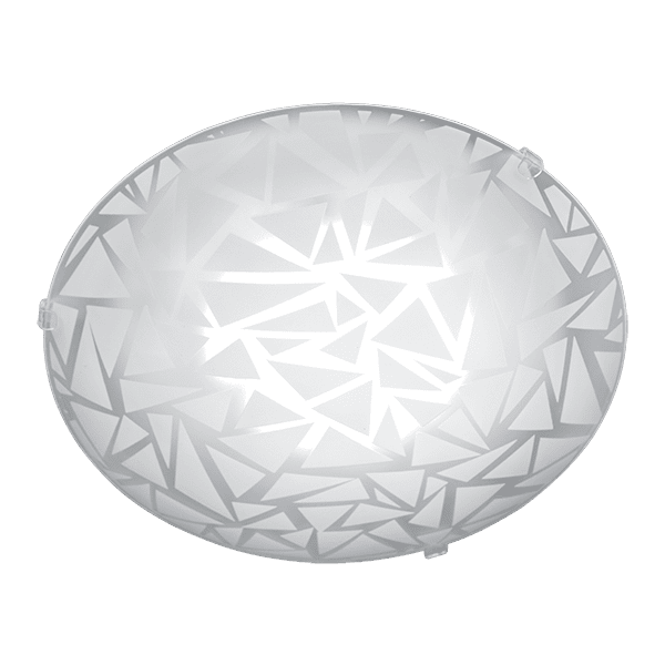 CITY LUX ПЛАФОНИЕРА ВИТРАЖ LED 12W, Ø300, БЯЛ МАТ