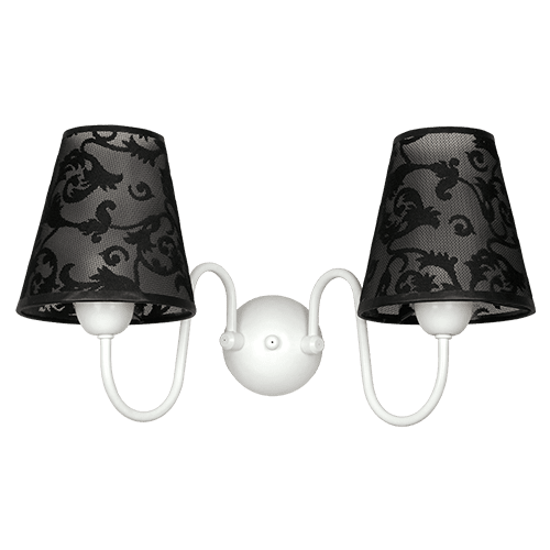 CITY LUX АПЛИК БРУНАТЕ БЯЛ, АБАЖУРИ НОРМАНДИЯ ЧЕРЕН, 2XE27