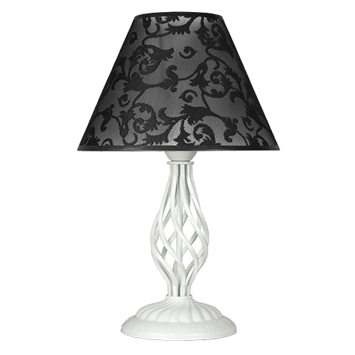 CITY LUX НАСТОЛНА ЛАМПА БРУНАТЕ БЯЛ, АБАЖУР НОРМАНДИЯ ЧЕРЕН, 1XE27