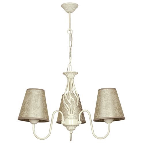 CITY LUX ПОЛИЛЕЙ БРУНАТЕ КРЕМ, АБАЖУРИ ГАЛАТА БРОНЗ, 3XE27