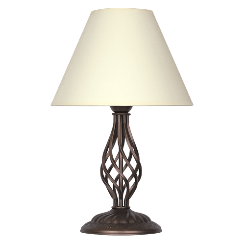 CITY LUX НАСТОЛНА ЛАМПА БРУНАТЕ ПАТИНА, АБАЖУР ШИНЦ КРЕМ, 1XE27